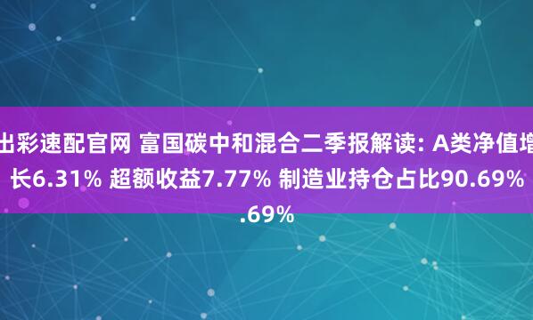 出彩速配官网 富国碳中和混合二季报解读: A类净值增长6.31% 超额收益7.77% 制造业持仓占比90.69%
